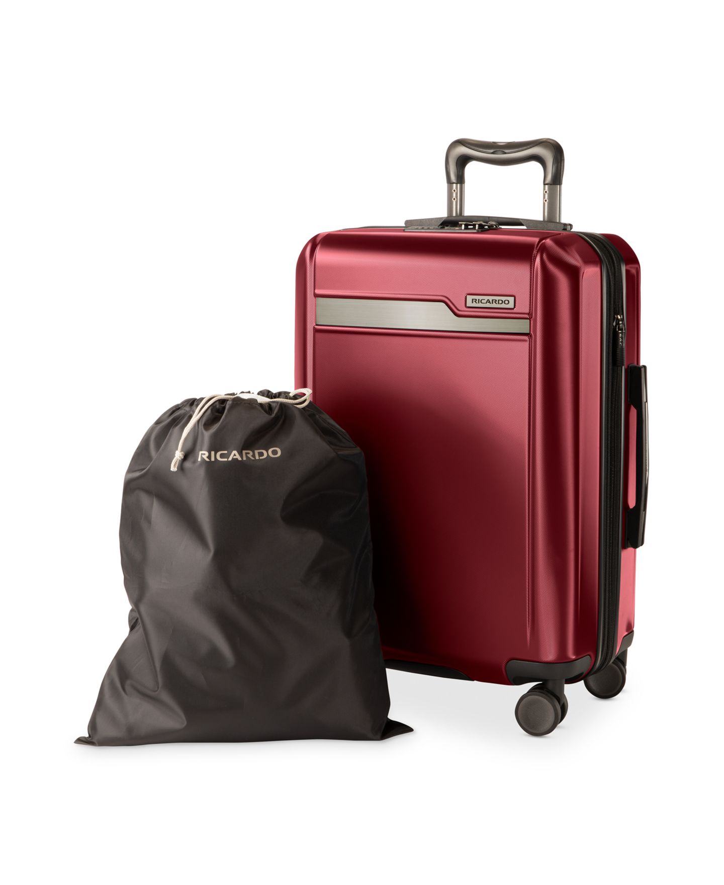 Чемодан Ricardo Palm Springs Collection Carry-On Spinner, цвет: Малиновый красный — фото 10