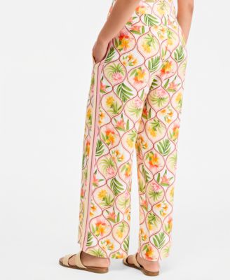 Women's Palm Nouveau Wide-Leg Cover-Up Pants