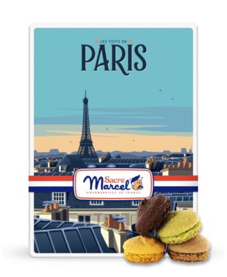 Paris Tin Box Macarons Biscuits, 4.23 oz.