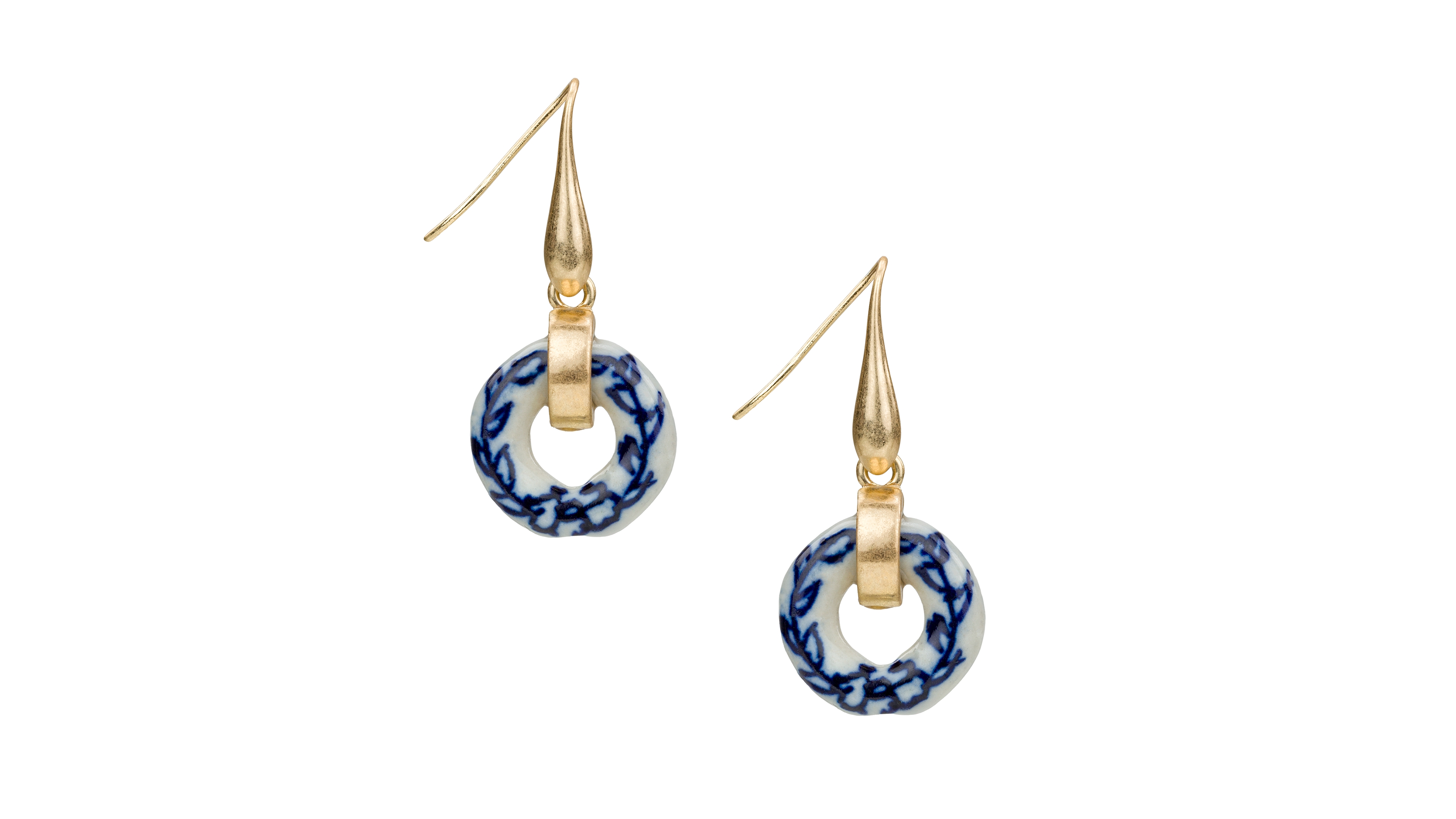 Patricia Nash Gold-Tone Plated Circle Drop Earrings