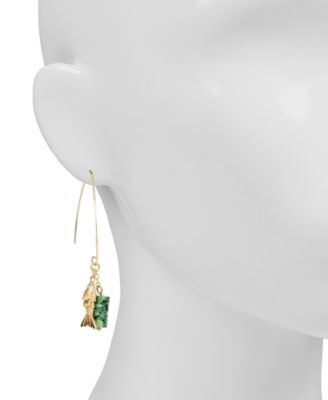 Gold-Tone Plated Arc Hoop Earrings