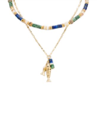 Gold-Tone Plated Modular Necklace