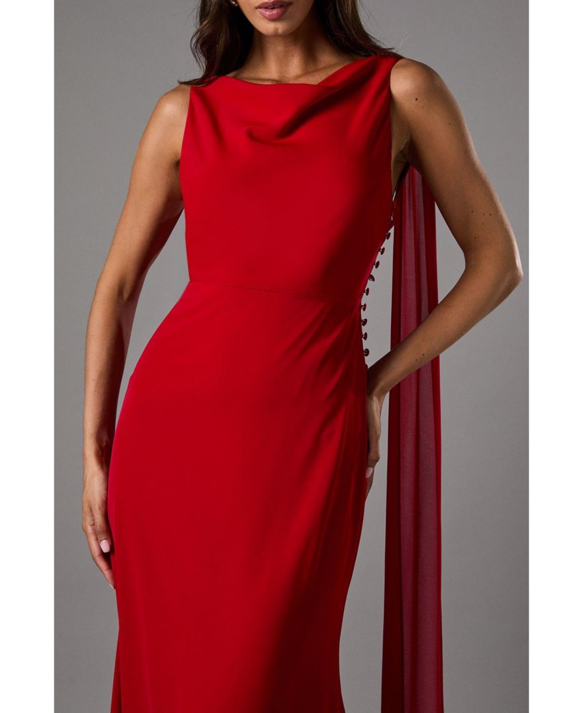 Coast Women's Cowl Back Crepe Maxi Dress