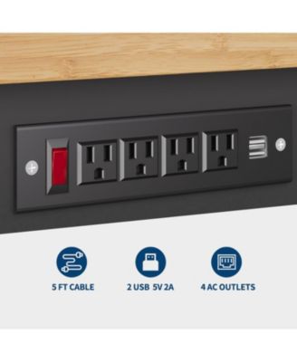 60" Workbench with Pegboard Wall, 2200lbs Weight Capacity Desk, 28"-40" Manual Height Garage Storage Table for Workshop