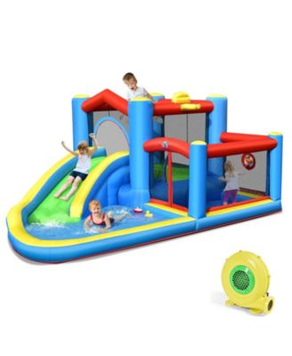 Inflatable Kids Water Slide Bounce Castle with 480W Blower Included