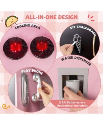 Pretend Play Kitchen with Utensils for Kids Ages 3+, Interactive Pretend Play