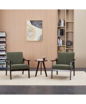 Mid-Century Modern Chair with Solid Wood Frame