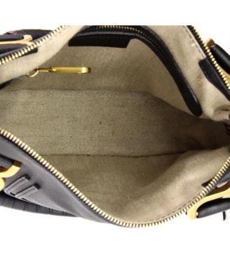 Small Marcie Satchel Leather