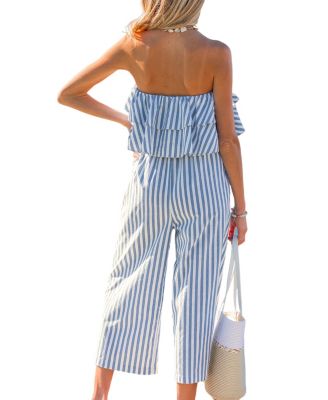 Women's Off the Shoulder Zipper Closure Jumpsuit