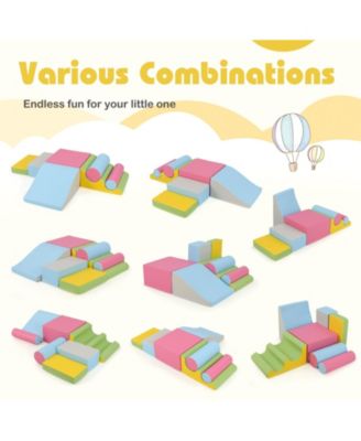 7-Piece Foam Climbing Blocks Soft Play Set for Toddlers and Crawling Babies