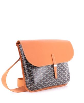 Coursier Messenger Bag Coated Canvas and Leather