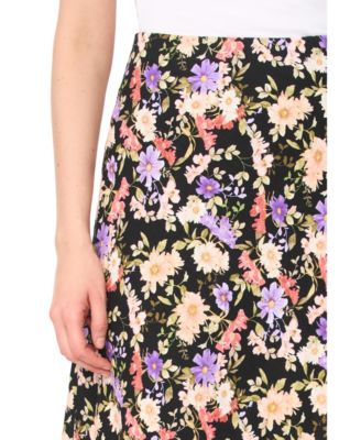 Women's Bias Printed Midi Skirt