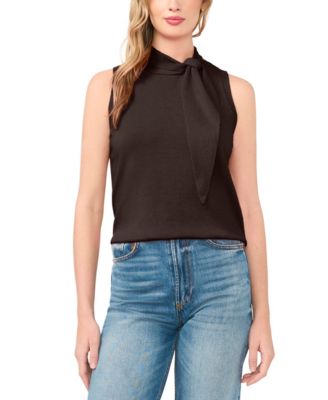 Women's Tie Neck Tank Sweater