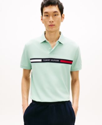 Men's Classic-Fit Embroidered Chest Insert Polo Shirt