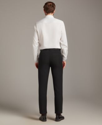 Men's Sateen Solid Contrast Buttons Dress Shirt