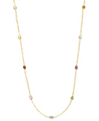 Multi-Gemstone (2-5/8 ct. t.w.) Necklace in 14k Yellow Gold