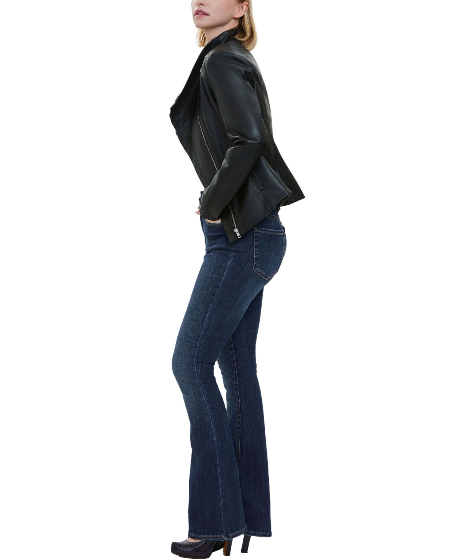 Women's Faux Leather Moto Jacket