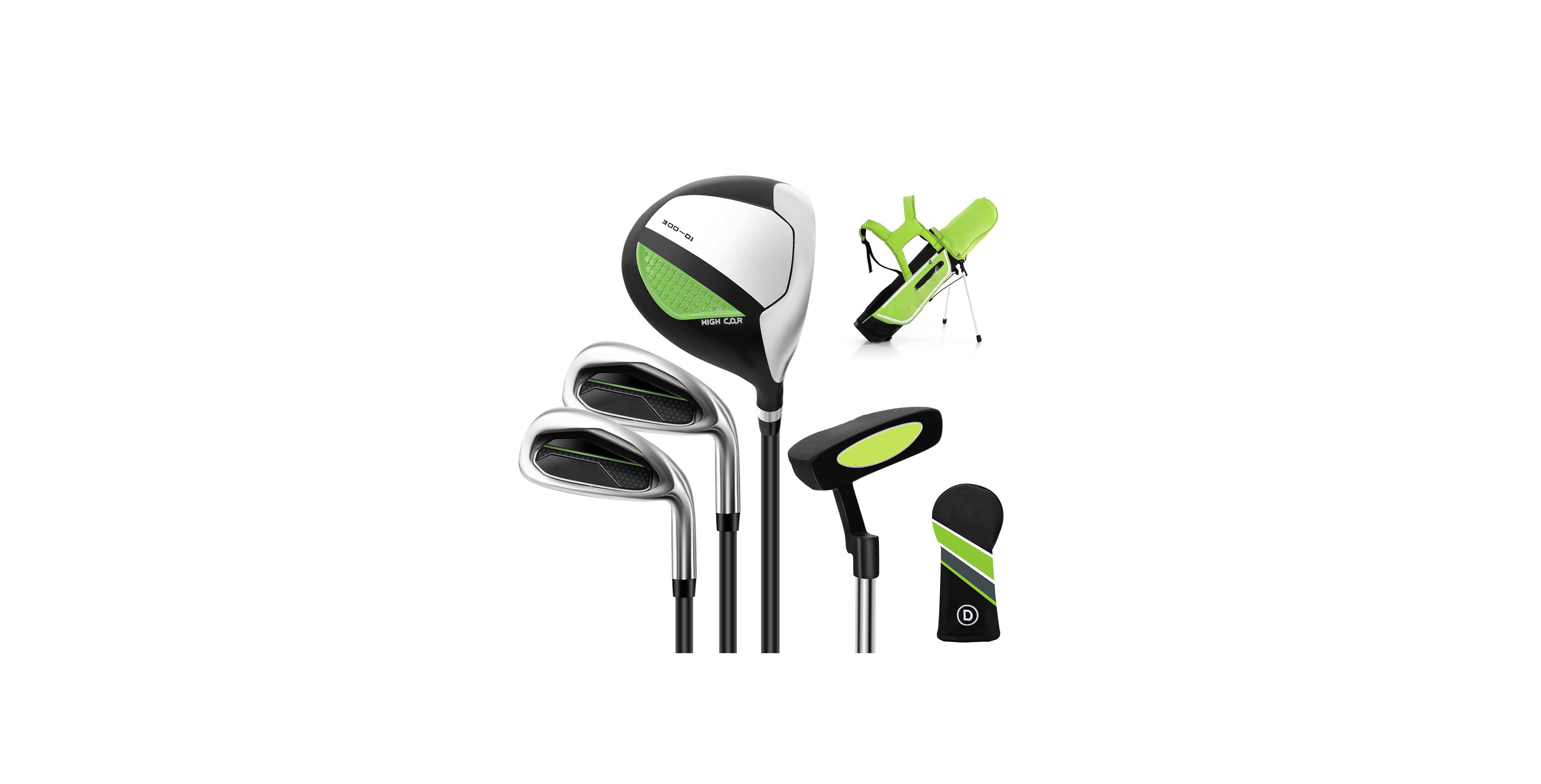 Mecale Junior Complete Golf Club Set with Rain Hood, Right Hand, Ages 8-10