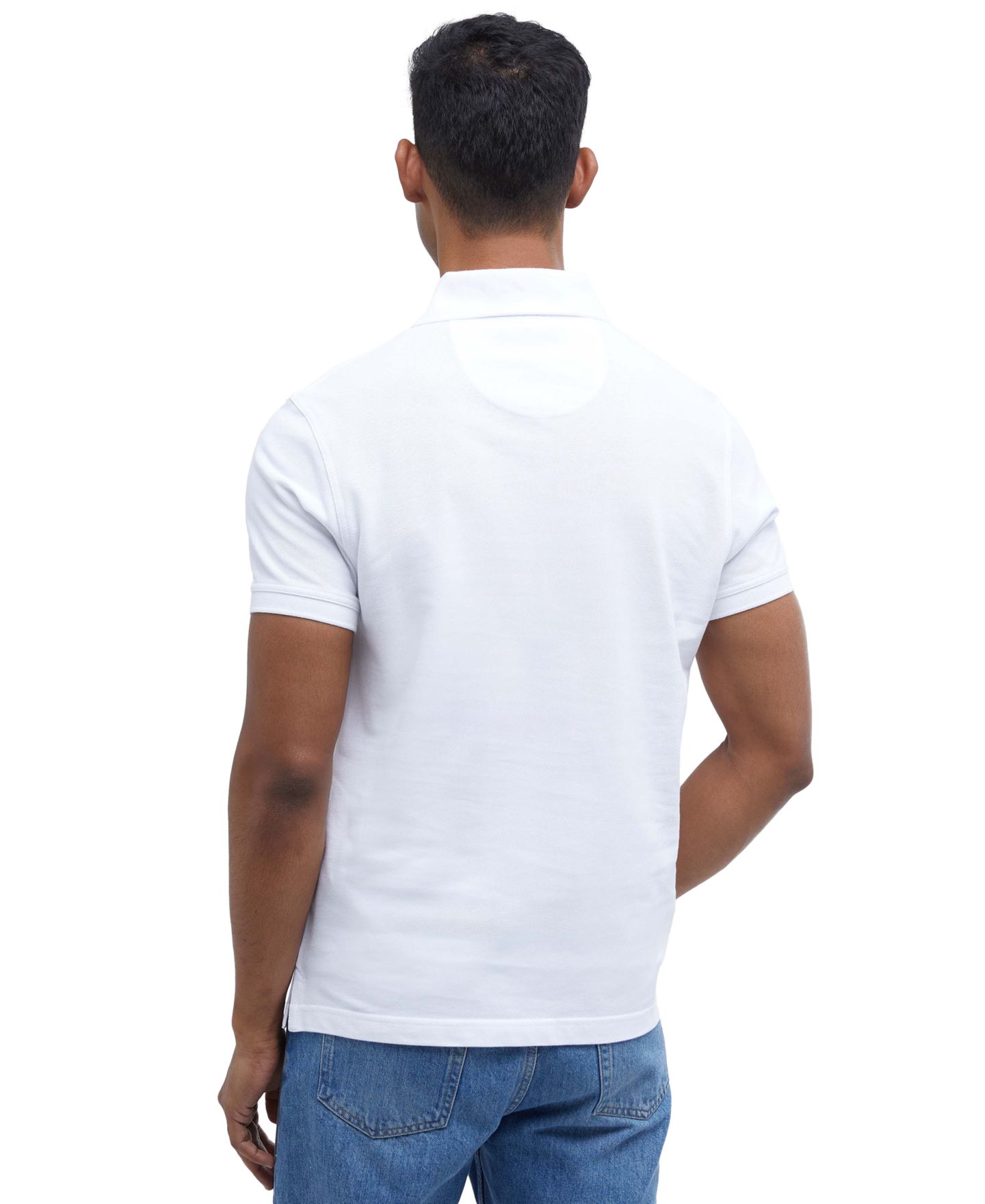 Мужское поло Barbour Tartan Pique Short-Sleeve Polo Shirt, цвет: Белый — фото 5