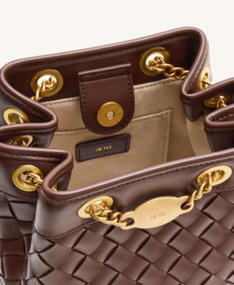 Yara Hand-Woven Small Bucket Handbag