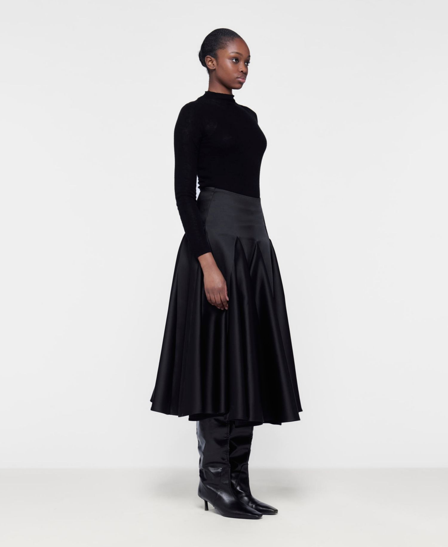 Women's Flared Godet Skirt