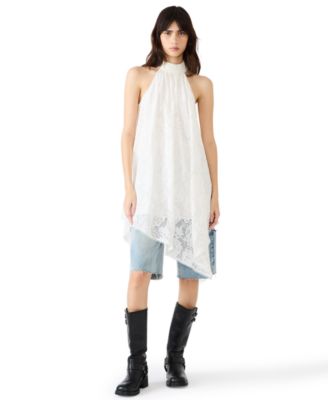 Juniors' Sander Halter Neck High-Low Dress