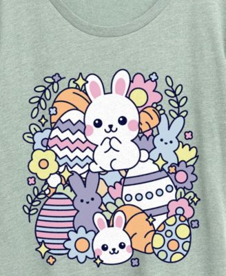 Plus Size Instant Message Easter Sticker Collage Short-Sleeve Graphic T-Shirt