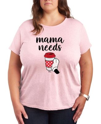 Plus Size Disney Mama Needs Coffee Short-Sleeve Graphic T-Shirt