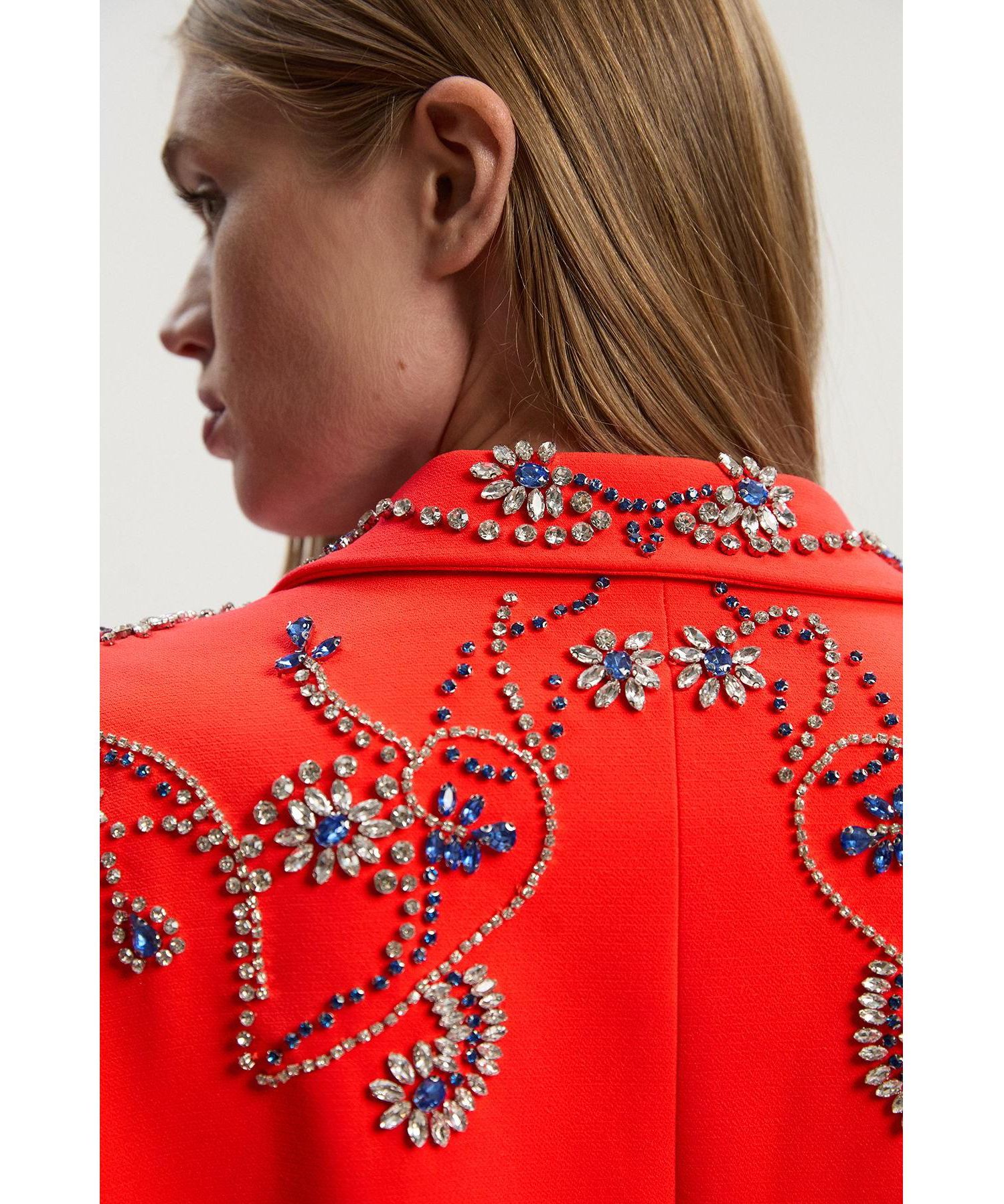 Women's Embellished Single Breasted Blazer