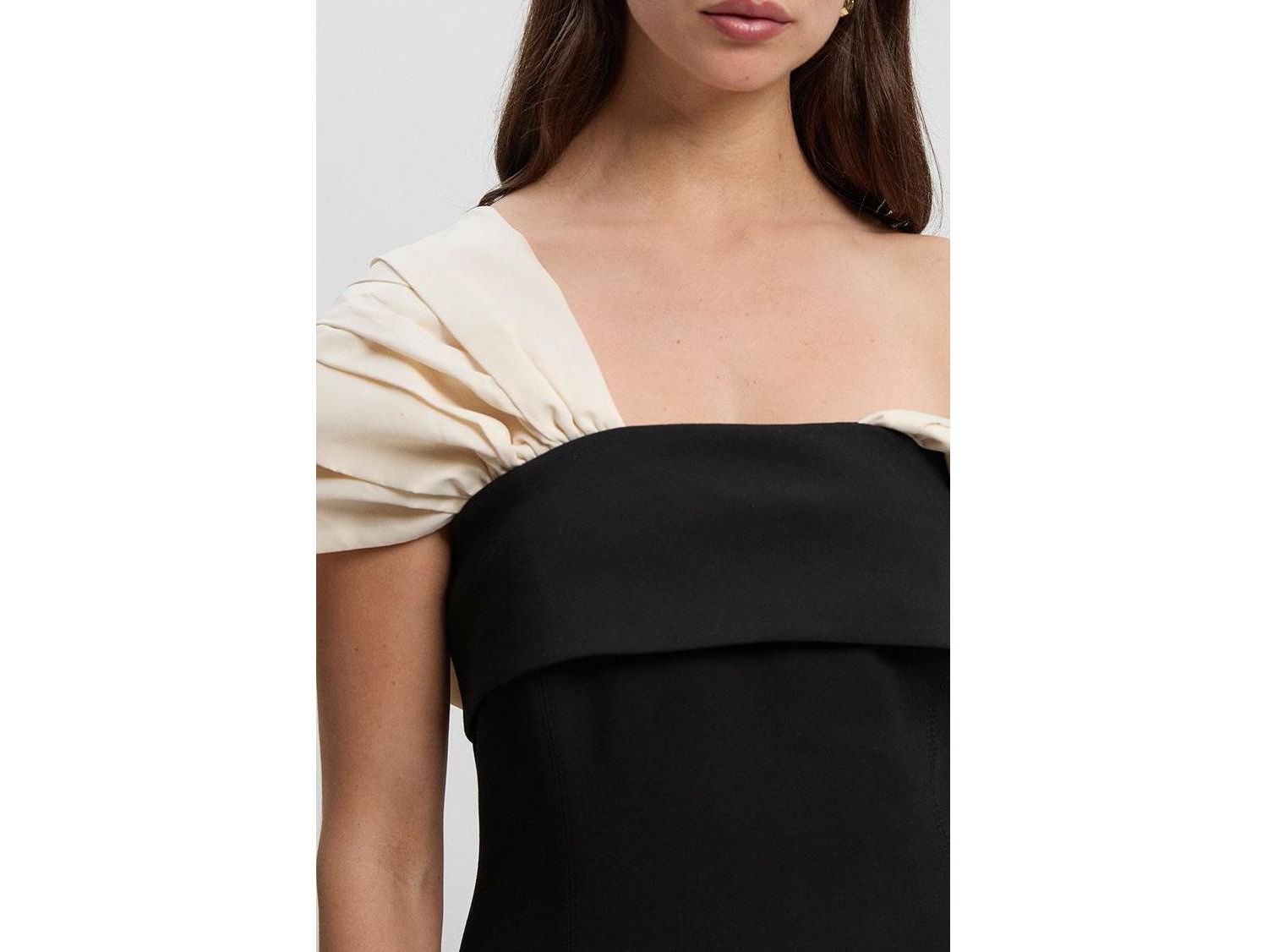 Women's Tailored Taffeta Sleeve Maxi Dress