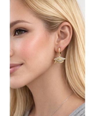 Limitless Graduation Cap Huggie Hoop Earrings