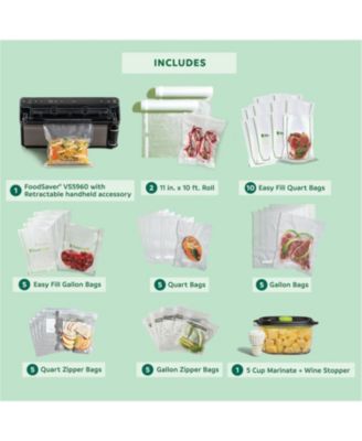 Elite All-in-One Liquid+ Vacuum Sealer with Bags, Rolls & Accessories