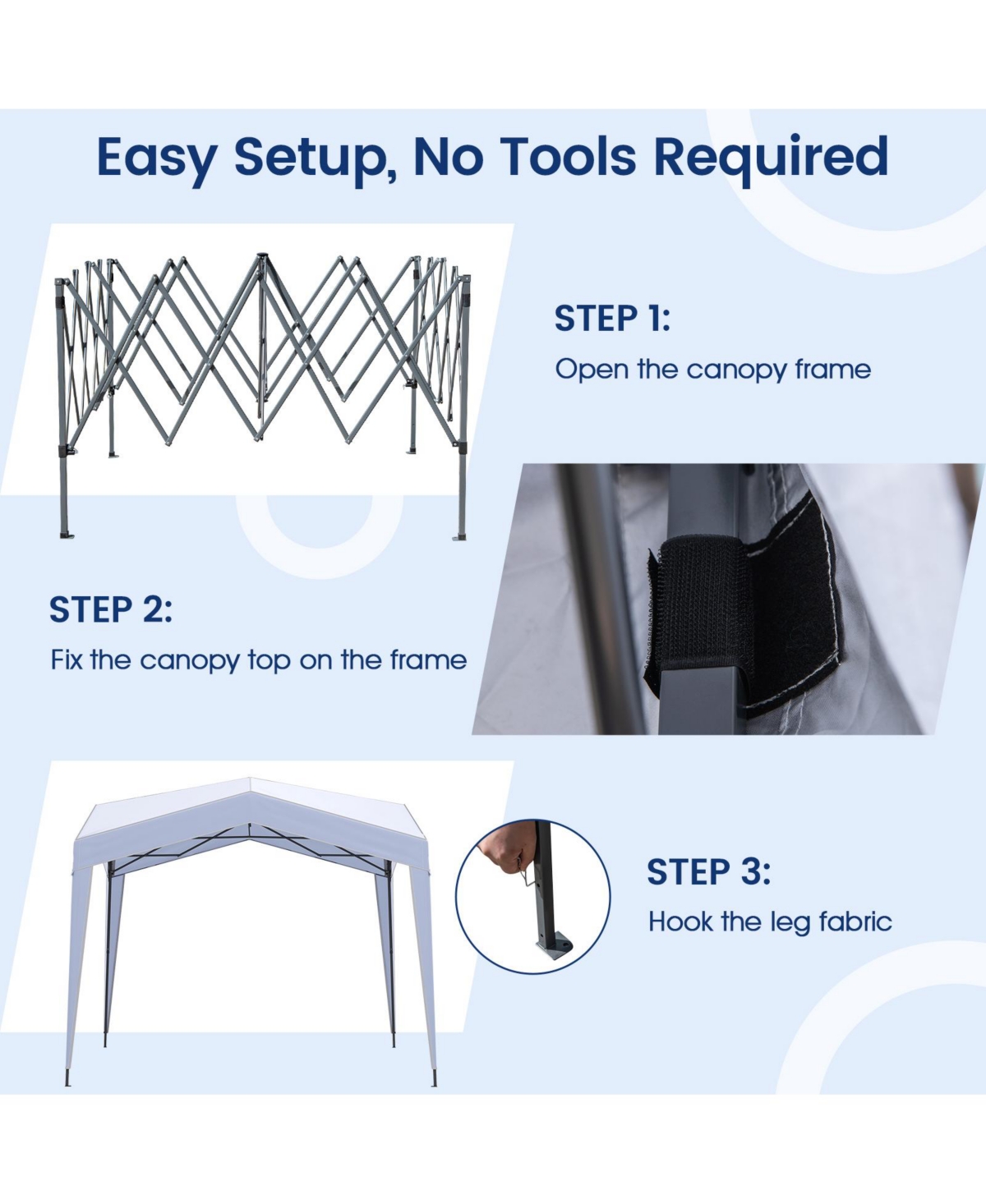 Mecale 10x10 ft Pop-Up Canopy Tent with Wheeled Bag, 8 Stakes & 4 Wind Ropes