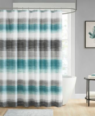 Saben Stripe Print Shower Curtain, 72" x 72"