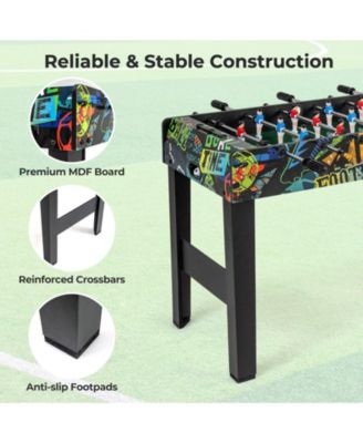 37" Mini 2-in-1 Foosball Game Table with Detachable Legs, Tabletop Use