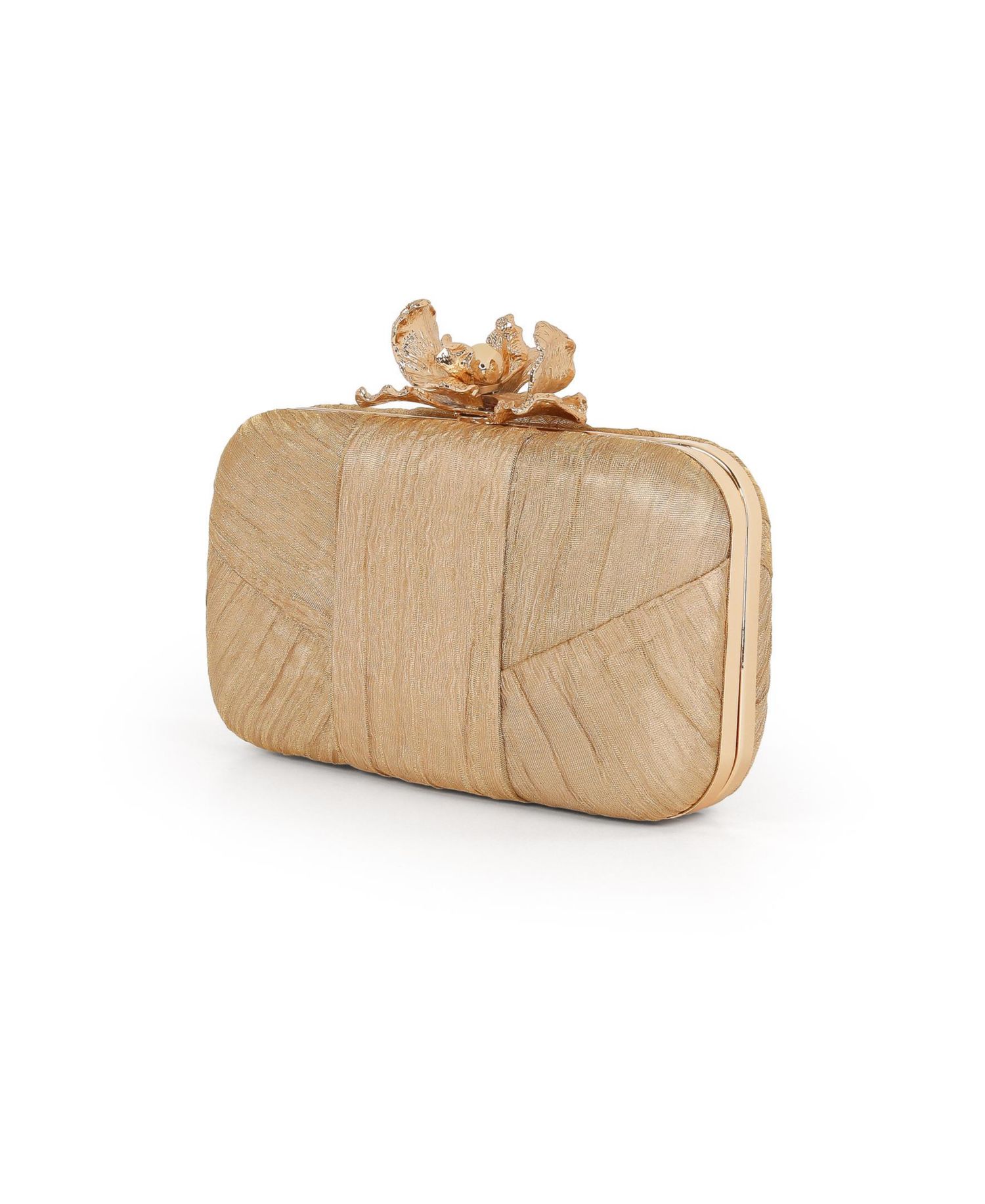 Women's Leilani Lame' Gusset Minaudiere