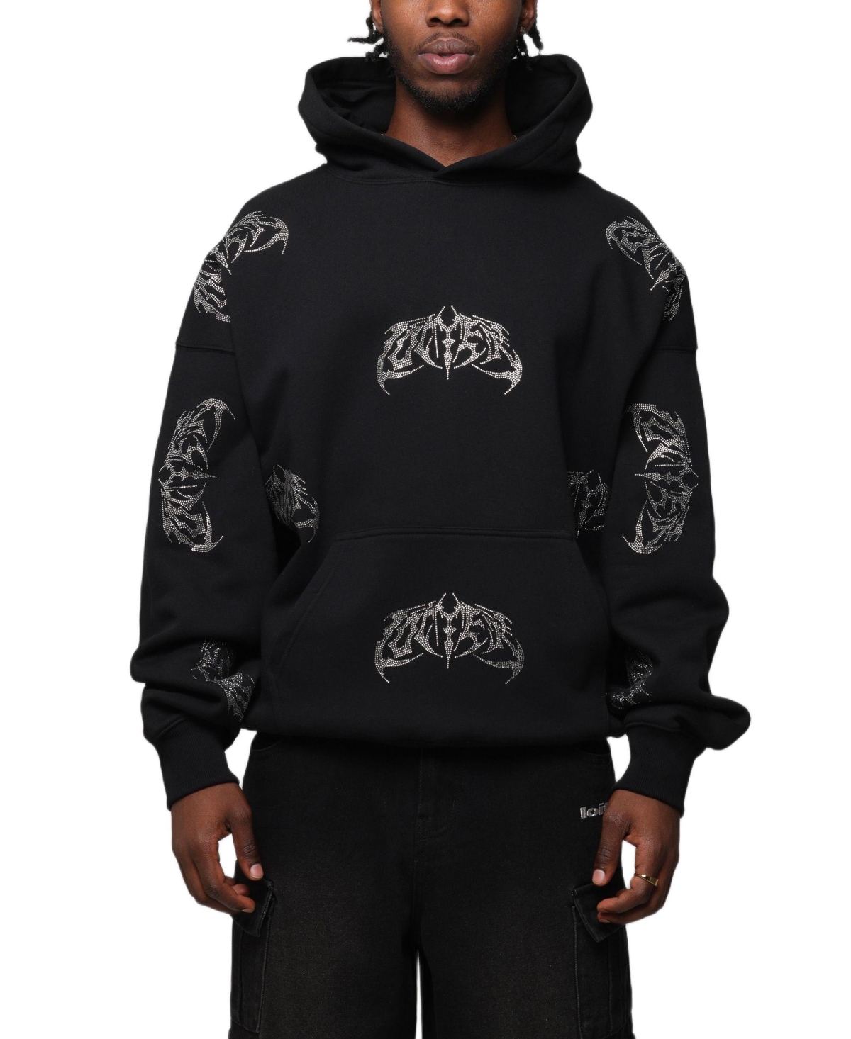 Loiter Men's Metal Rhinestone Hoodie