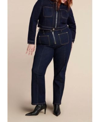 Women's Zip Front Denim Jacket