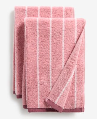 Quick Dry Striped Hand Towel, Set of 2
