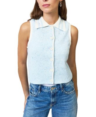 Women's Celeste Tweed Yarn Collared Top