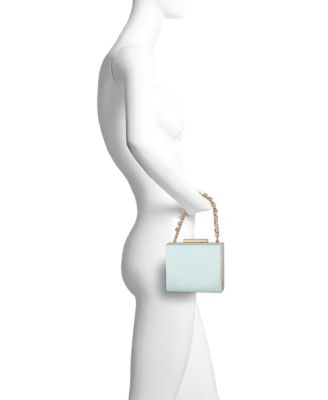Woman's Billie Mini Box Clutch with Rhinestone Chain
