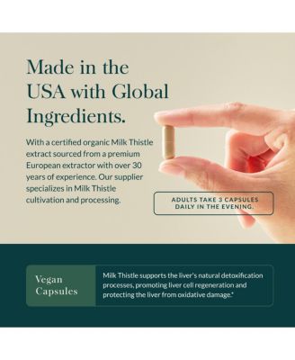 Milk Thistle - Liver Supplement & Cleanse Support for Helping to Maintain Healthy Liver Function - 120 Capsules (40 Servings)