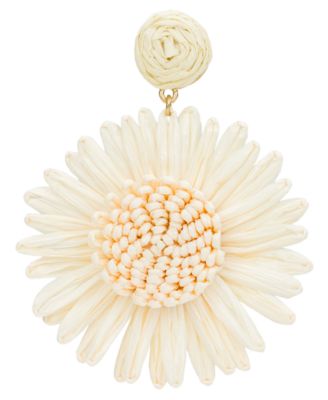 Gold-Tone Plated Sunflower Earrings