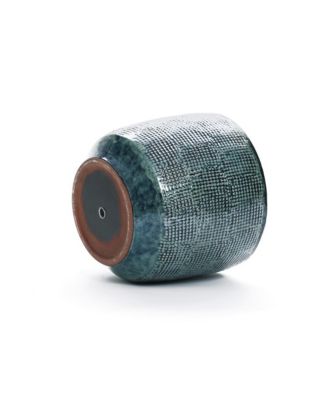 Marina Gray 15.75-Inch Round Ceramic Planter