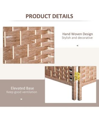 3 Panel Resin Wicker Folding Room Divider Privacy Screen Home Office Decor