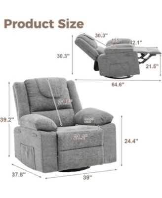 Adults Oversized Rocking Nursery Glider Recliner Chair