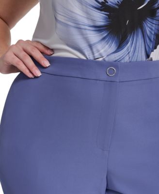 Plus Size Mid-Rise Slim Leg Pants