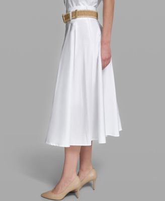 Women's Pleated Long Midi Skirt