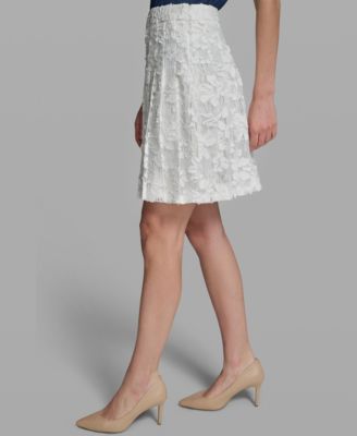 Women's Laced Pleated Midi Skirt