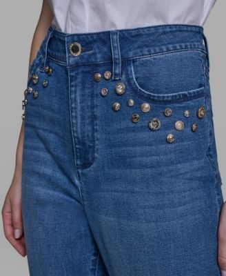 Women's Straight Fit Mid-Rise Ankle Length Jeans